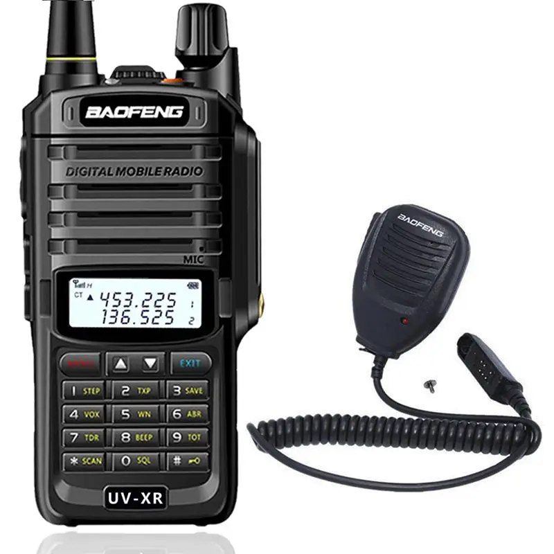 Baofeng UV-XR uv-9r uv9r плюс Водонепроницаемый иди и болтай Walkie Talkie 10 Вт мощное радио CB Портативный 10 км дальность двухстороннее радио - Цвет: add speaker