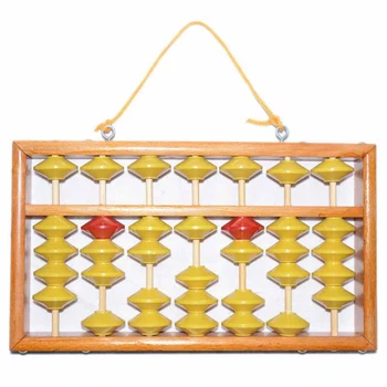 

7 Column Non-Slip Hanging Wooden Abacus Chinese Soroban Educational Tool Mathmetic Calculator for Student Teacher
