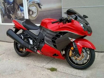 

ZX14R Red w/ Silver Grey Bodywork Fairing Injection Kit for 2012-2015 Kawasaki ZX-14R ZZ1400 ZX 14R 2013 2014
