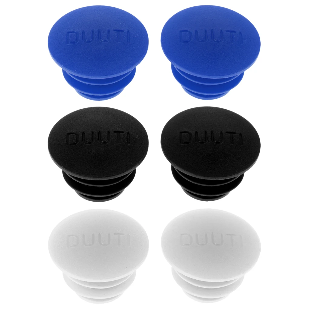6PCS PE Handlebar End Plugs Caps Push-in Bike Bicycle Bar Grips Plugs Luminous 27mm