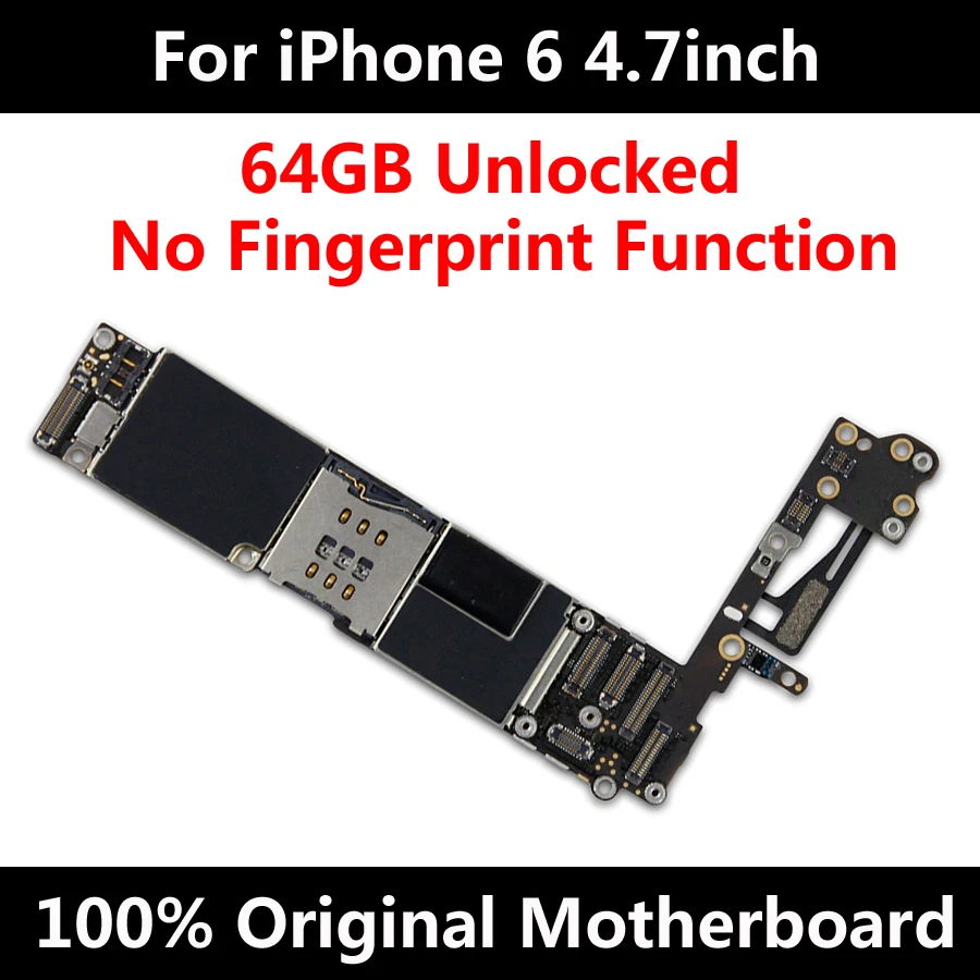 Оригинальная разблокированная материнская плата для iphone 6 без Touch ID 64gb Материнская плата для iphone 6 с системой IOS