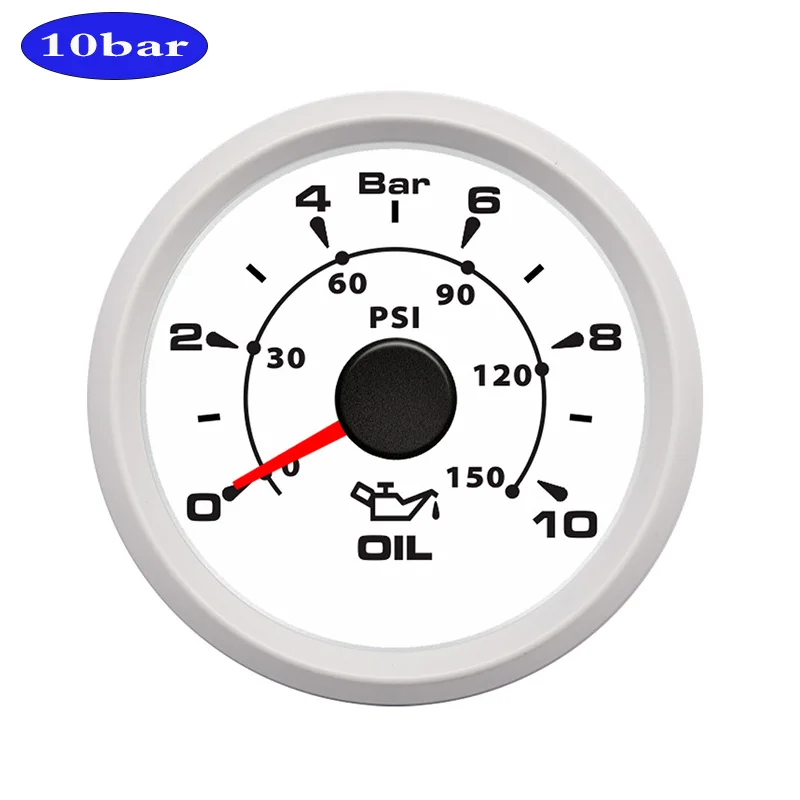 52 мм 75 фунтов/кв. дюйм/5 бар цифровой датчик давления масла автомобильный двигатель авто, грузовик, лодка мотоцикл с 8 цветов подсветки - Цвет: 0-10Bar