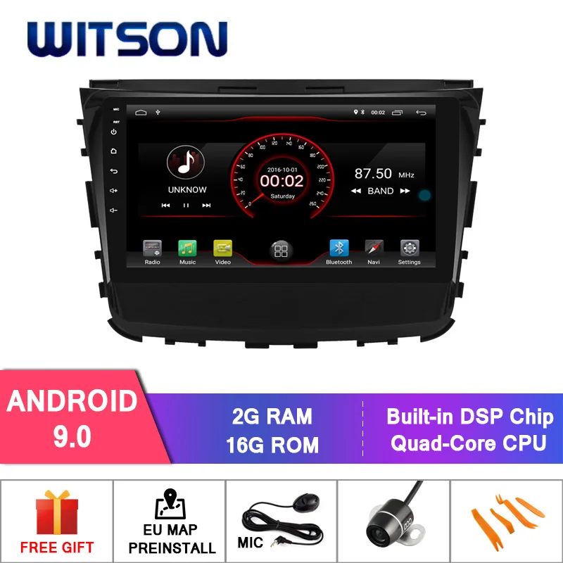 

WITSON 9" FULL HD TOUCH SCREEN Android 9.0 Octa-Core Car GPS Multimedia Navigation For SSANGYONG REXTON 2019 CAR DVD PLAYER