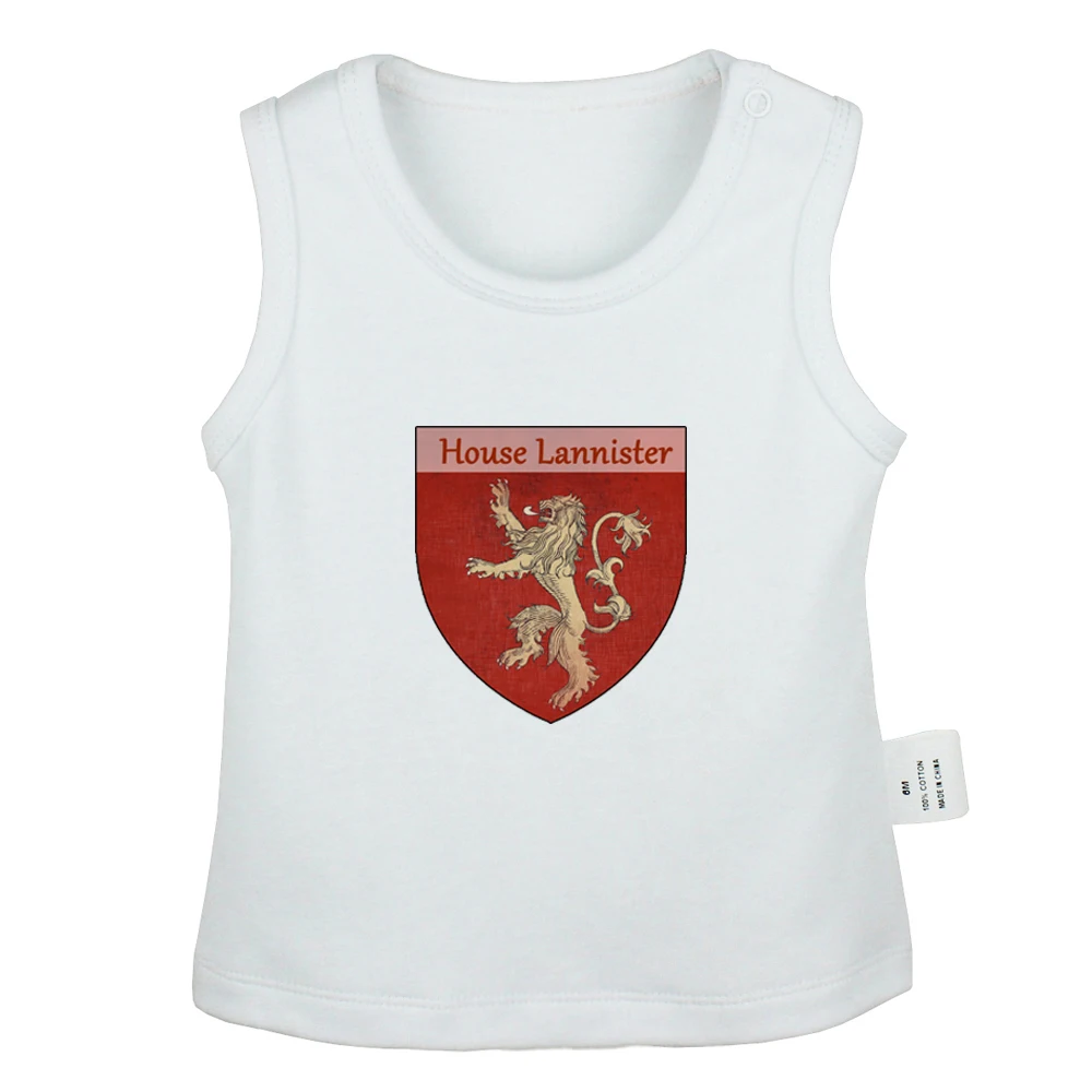 JcBabyYV2153W Игра престолов, Дом Ланнистеров Кастерли, рок, Hear Me Roar, для новорожденных, Детские майки футболки без рукавов для малышей, Одежда для младенцев - Цвет: JcBabyYV2153W