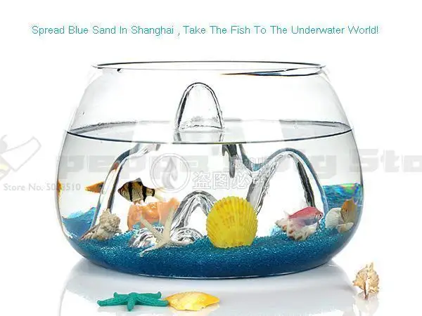 Transparent Landscape Glass Aquarium Living Room Small Creative Goldfish Tank Living Room Lazy Fish Tank Big Aquarium Tank