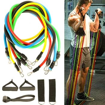 

11Pcs Resistance Bands Set Expander Yoga Exercise Fitness Rubber Tubes Band Stretch Training Home Gyms Workout Elastic Pull Rope