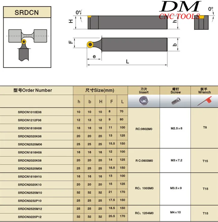 SRDCN1212H08/SRDCN1212H06/SRDCN1616H10/SRDCN1616H06/SRDCN1616H08 CNC ДЕРЖАТЕЛЬ внешнего токарного инструмента