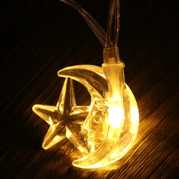 

1/2/3/4m Star Moon Light String LED Lantern Garden Decoration Battery USB Solar Lights Christmas Garland Party Supplies