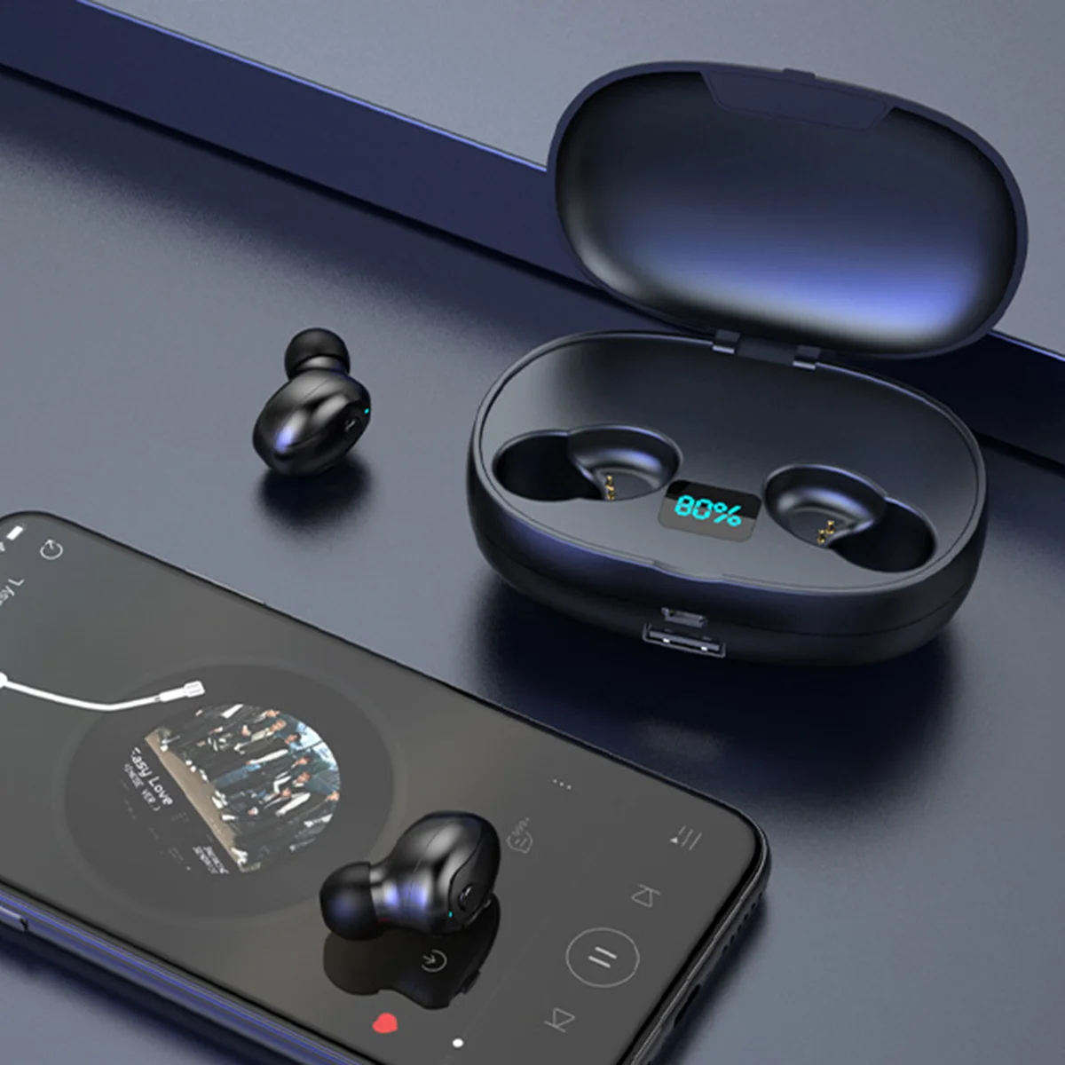 TWS беспроводные наушники bluetooth 5,0 Мощный светодиодный дисплей стерео водонепроницаемые спортивные Беспроводные наушники с 2200 мАч power Bank