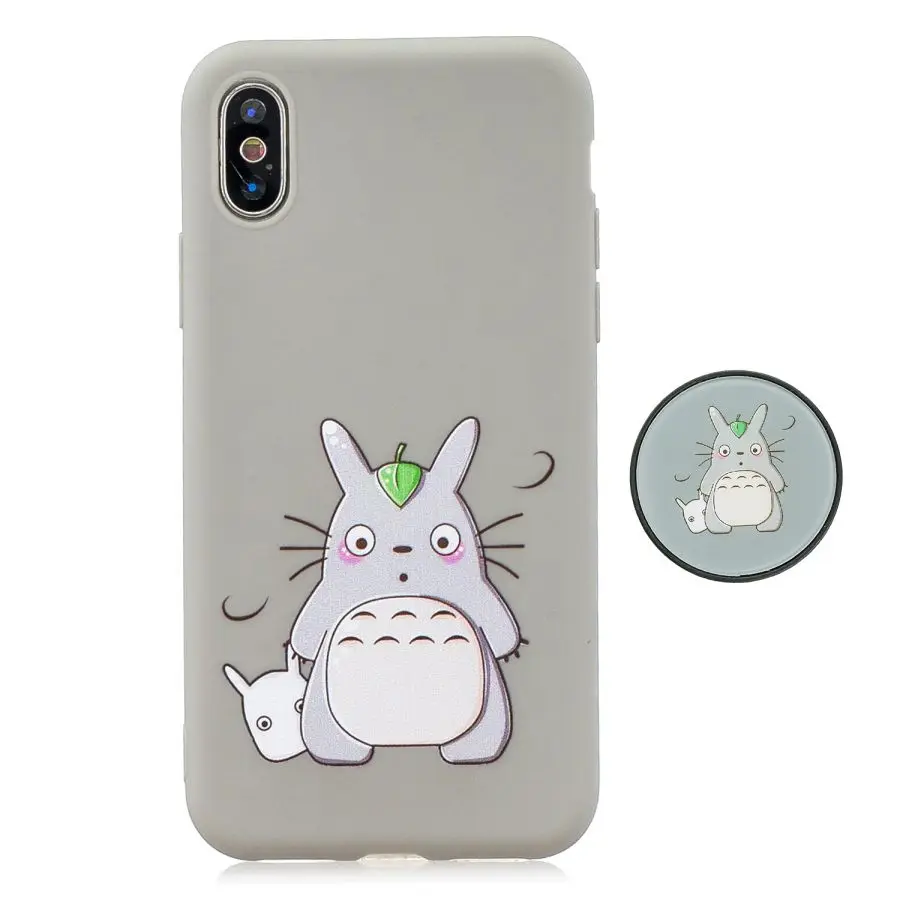 3D мультфильм силиконовый держатель чехол для iPhone 11 Pro Max X XR XS Max чехол для iPhone 7 8 5 5S 6 6S Plus мягкая подставка чехол для телефона - Цвет: A1