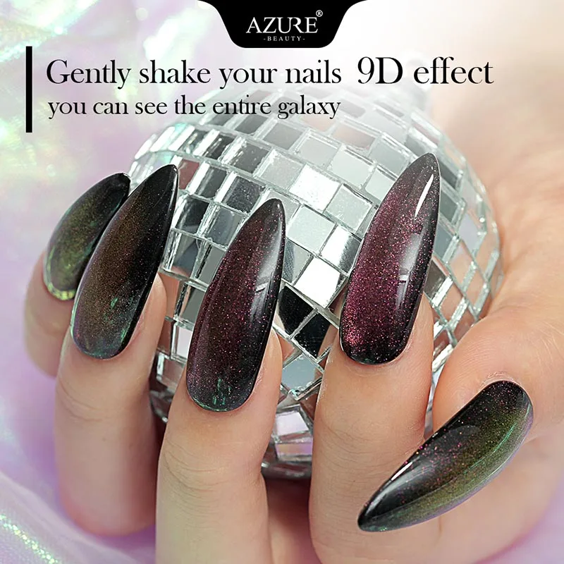 Azure beauty 3 шт./лот 9D Galaxy Cat Eyes УФ Гель-лак для ногтей замачиваемый светодиодный Гель-лак для ногтей долговечный гель Магнитный "хамелеон" гель