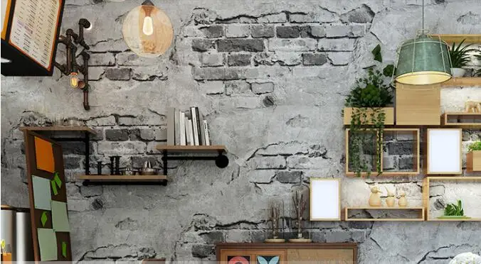 beibehang Brick pattern wallpaper brick brick head retro nostalgic fashion cement brick wall industrial wind antique wallpaper