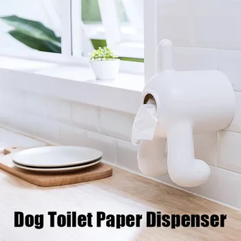 

Tissue Box Decoration Tool Cute Puppy göt Butt Plastic Tissue Box Bathroom Bathroom Without Stickers Anti-Push Tray #YL10