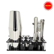 750/600 мл Бармен Комплект шейкер комплект Бармен Комплект шейкеры Нержавеющая сталь 12 шт./компл. бар набор инструментов с винный шкаф