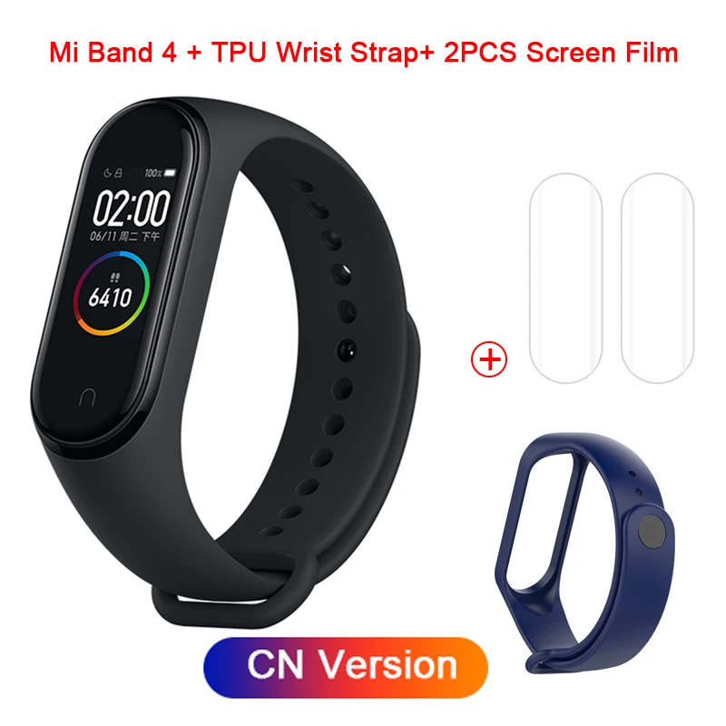 Xiaomi mi Band 4 Smartband фитнес-трекер для измерения сердечного ритма mi band 3 Цвета экран Smartband Bluetooth Спорт Водонепроницаемый Band 4 - Цвет: CN Versition 4