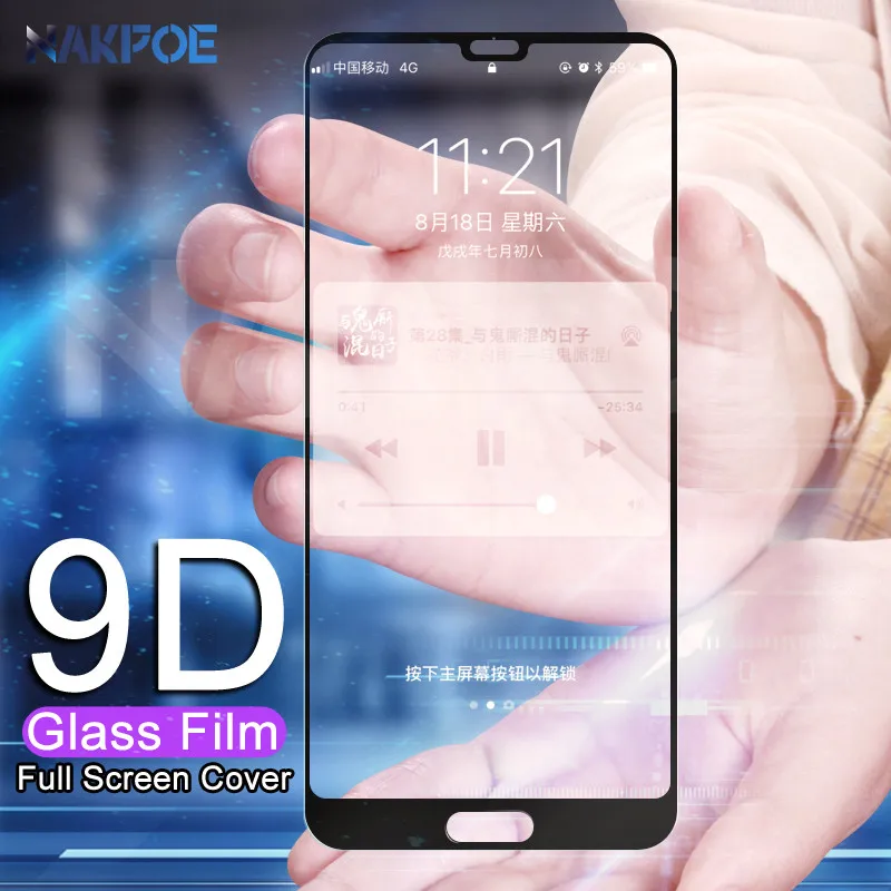 

9D Tempered Glass on the For Huawei P20 Pro Lite Nova 5 5i 5T 4 4E 3 3i 3E P Smart Screen Protector Safety Protective Glass Film