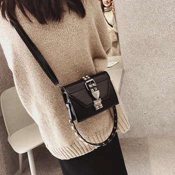

40# Handbag Outdoor Shoulder Messenger Bag Women Wild Messenger Bag Fashion One-Shoulder Bags Small Square сумка женская