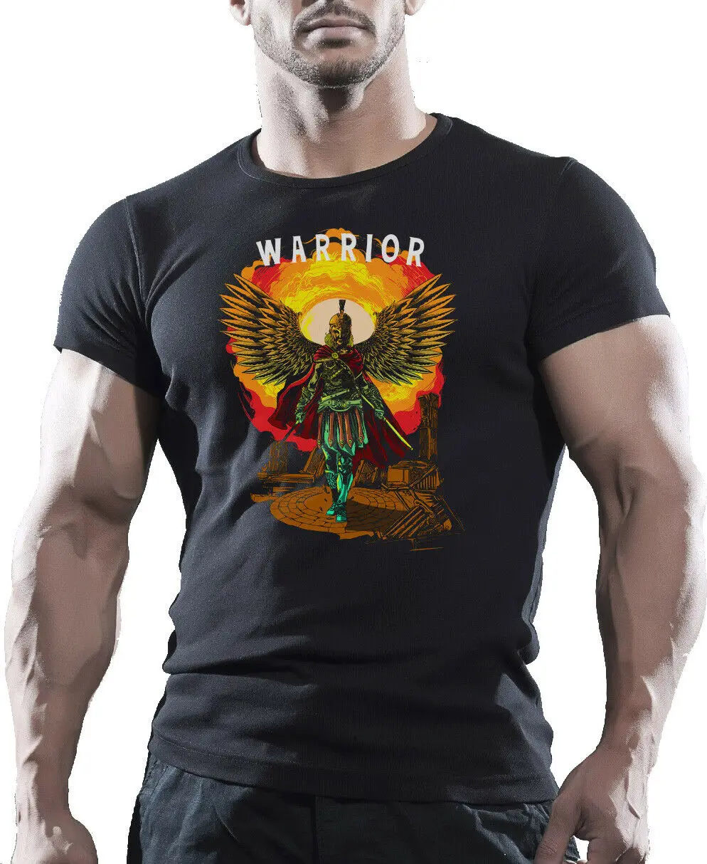 Spartan Warrior Bodybuilding Trength Workout MMA Fighting Training T-Shirt. Summer Cotton O-Neck Short Sleeve Mens T Shirt New | Мужская
