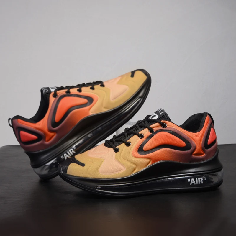 VESONAL, новинка, Весенняя повседневная мужская обувь для взрослых, весенние кроссовки для мужчин, обувь для бега с мягкой воздушной подушкой, обувь для бега - Цвет: Orange Shoes