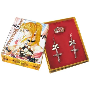 

Death note boxed and Death Note ring bracelet + ring + earring MisaMisa Color surt.