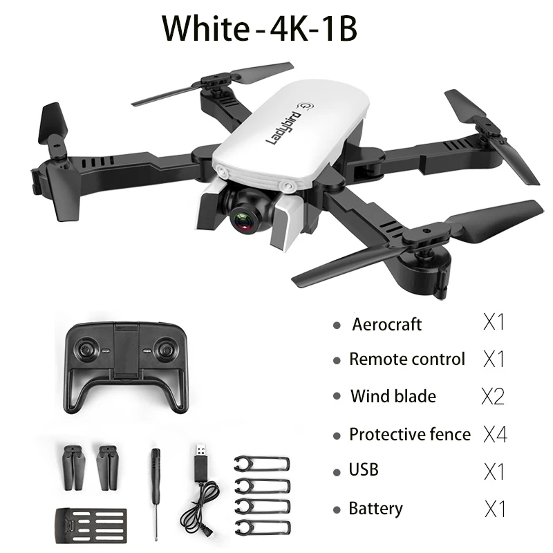 Горячая Распродажа Дрон R8 с Hd 4k двойной камерой складной Дрон Rc Квадрокоптер оптический поток пульт дистанционного управления игрушка самолет детская игрушка - Цвет: White 4K 1B