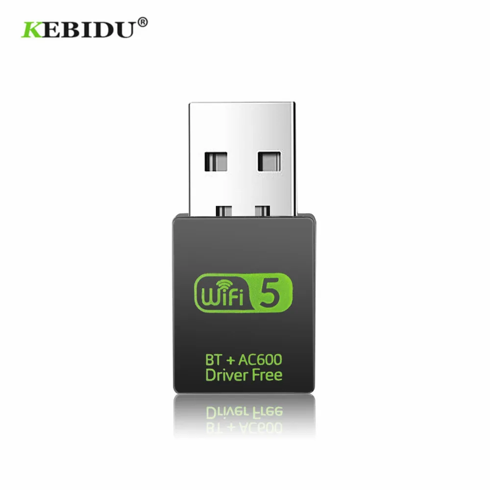 KEBIDU беспроводной USB WiFi Bluetooth адаптер 600 Мбит/с Wi-Fi адаптер для ресивера 2,4G Bluetooth 4,0 сетевая карта передатчик 802.11b/n/g