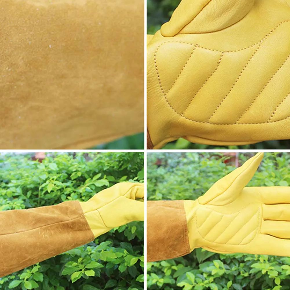 Soft Thorn Protective Long Sleeve Puncture Resistant Gardening Gloves Non Slip Rose Pruning Working Welding Beekeeping Durable