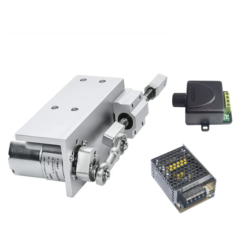 

330LSet Small DIY Design Reciprocating Cycle Linear Actuator 12V 24V Stroke 12/16/20mm+Switching Power Supply+Speed Controller