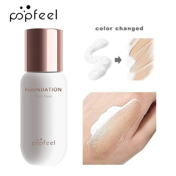 

New POPFEEL 30ml Magic Face Foundation Color Changing Liquid Foundation Oil-control Makeup Change Skin Tone Concealer TSLM1