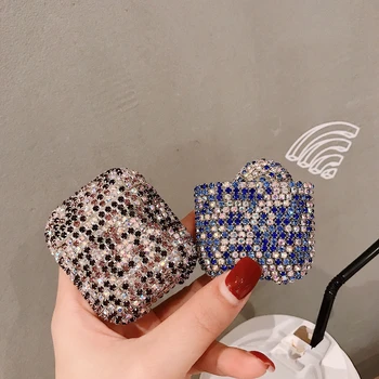 

Charging Case For Airpods 2 1 Wireless Bluetooth Earphone Case For Airpods 2 1 Hard Shell Headphone Paste Diamond Earphone Cover