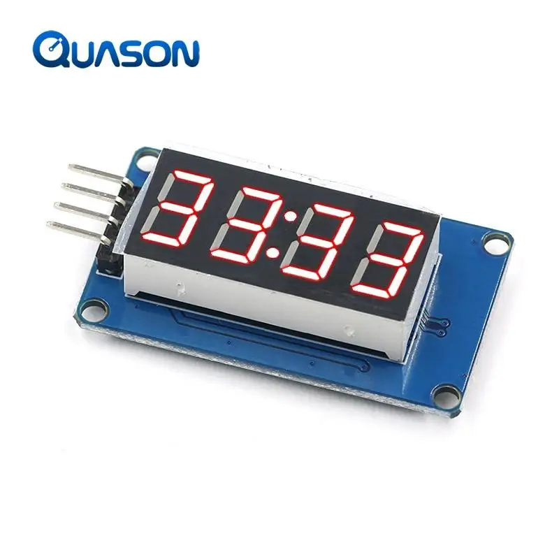 TM1637 4 Bits Digital LED Display Module For arduino 7 Segment 0.36Inch Clock RED Anode Tube Four Serial Driver Board Pack ► Photo 3/6