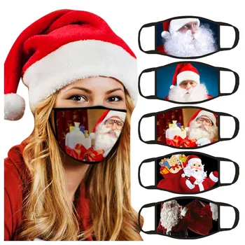

5PCS Christmas Adult Face Mask Safety macarillas funda mascarilla Washable Reusable Mouth Cover mascaras para la boca Masks