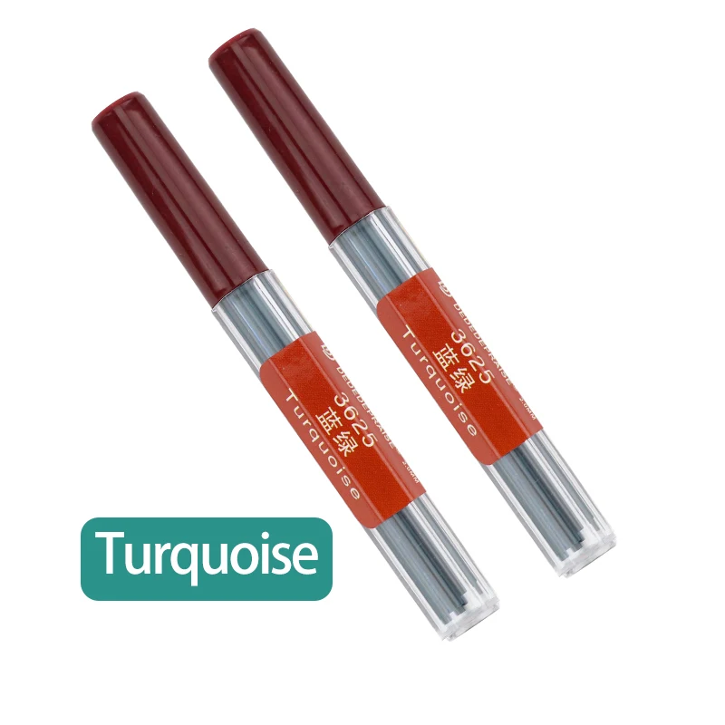 Turquoise-2pcs DEDEDEPRAISE пресс-тип автоматические/механические стержни для карандаша 2,0 мм 36 цветов Замена Цвет карандаш грифель толстый грифель/сердечник/заправка - Цвет: Turquoise-2pcs