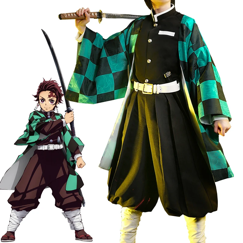 Demon Slayer: Kimetsu no Yaiba Kamado Nezuko Kamado Tanjirou Agatsuma Zenitsu Tomioka Giyuu костюм аниме косплей костюм на Хэллоуин
