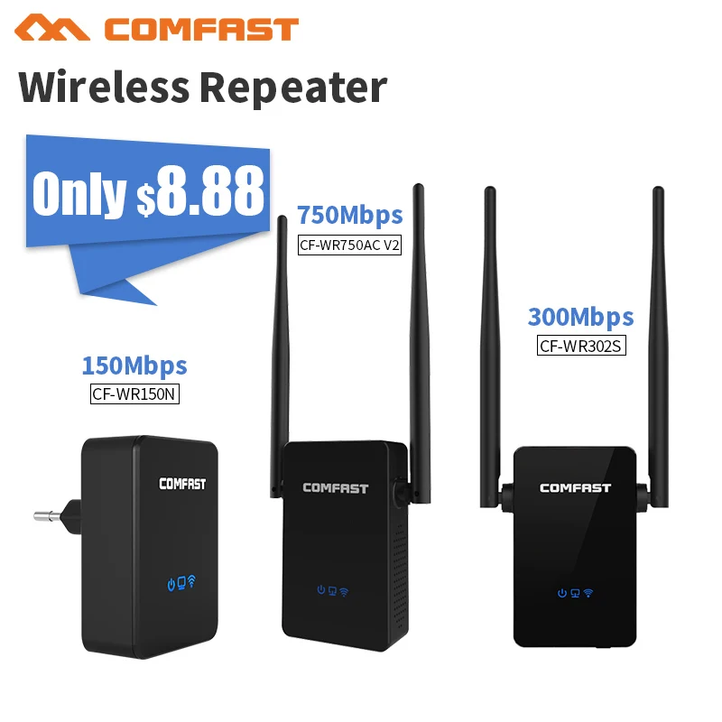 Беспроводной Wifi 150-750 Мбит/с мини Repetidor Wifi усилитель сигнала 2,4G+ 5,8G Wi fi удлинитель 2* 5dBi 802.11b/g/n/ac