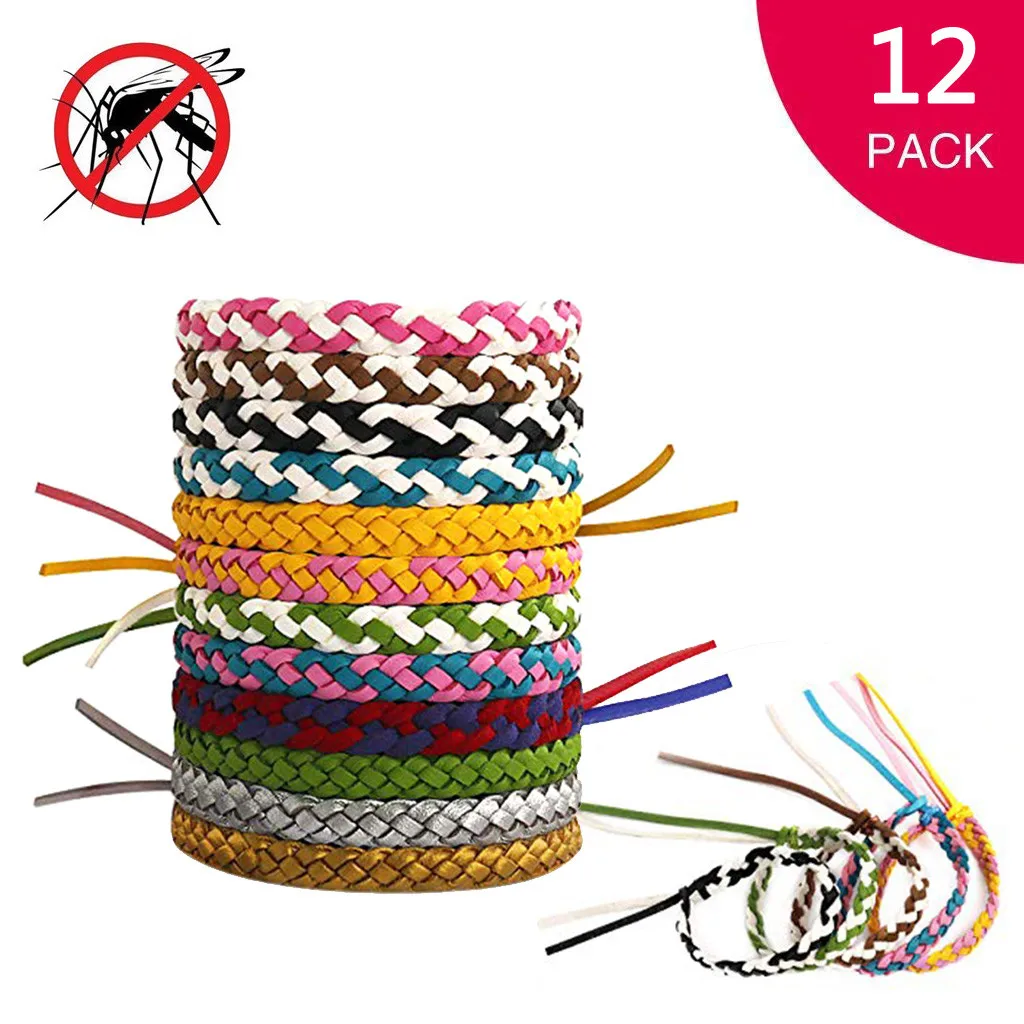 12pcs Mosquito Repellent Bracelet Wristband Insect Protection Pest