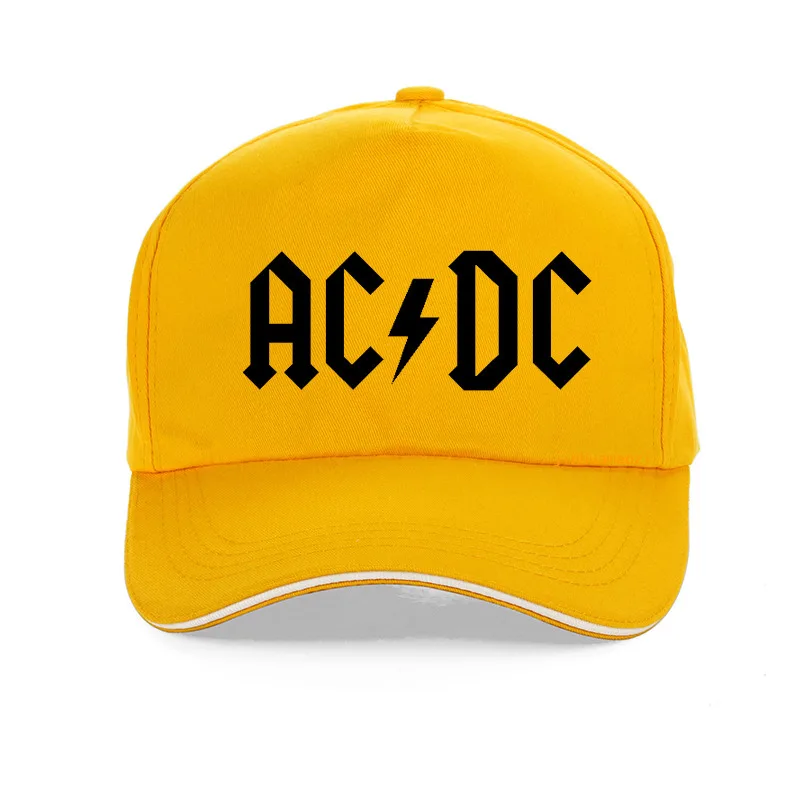 Новая группа acdc бейсбольная кепка рок кепки в стиле хип-хоп Регулируемая Мужская Женская acdc snapback шляпа с принтом буквы рок DJ мужская шляпа - Цвет: Цвет: желтый