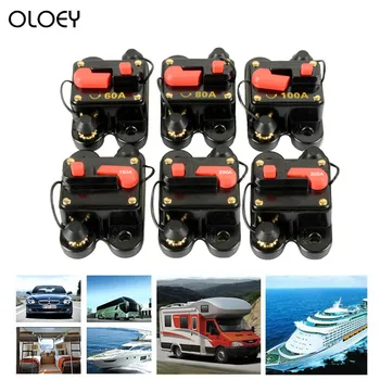 

DC 42V 50A 60A 80A 100A 150A 200A 250A Car Solar System Circuit Breaker Auto Marine Stereo Audio Reset Fuse Holder Inverter