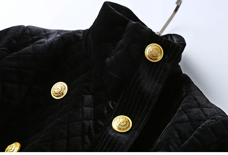 Осенне-зимний винтажный двубортный черный бархатный Тренч с длинным рукавом, Женская длинная одежда с металлическими пуговицами