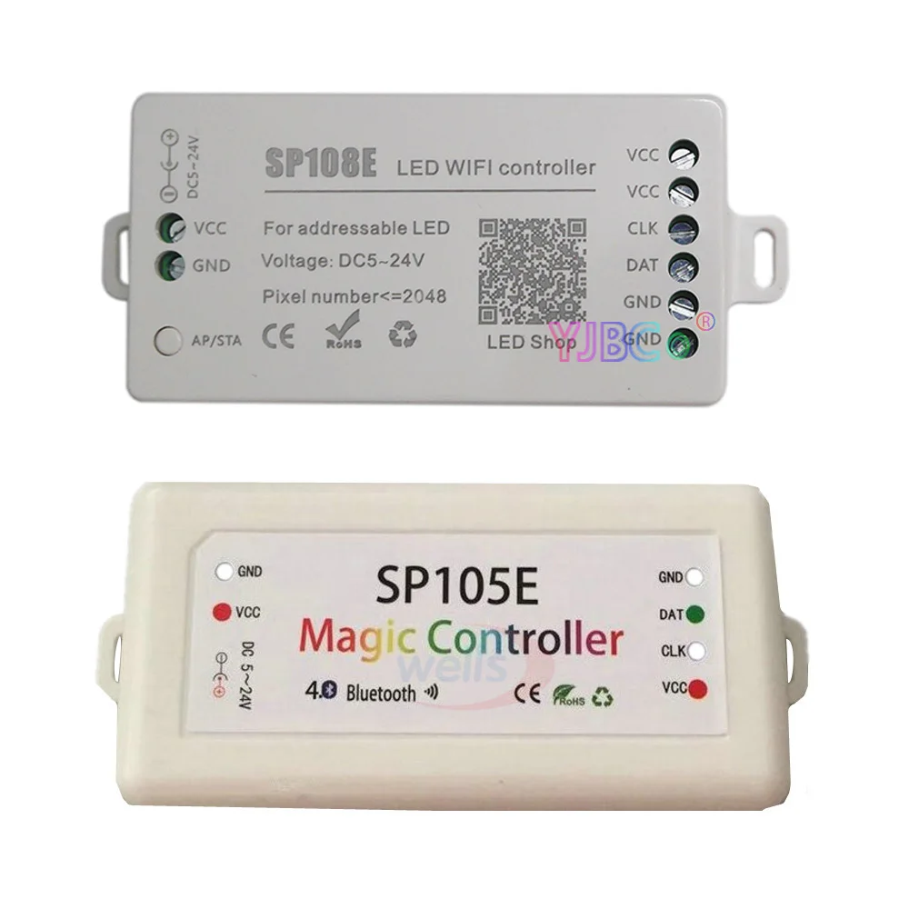 Умный светодиодный пиксельный контроллер SP108E/SP105E с Wi Fi/Bluetooth по телефону