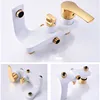Shower Set SDSN White Gold Bathroom Shower System Quality Copper Brass Bathtub Faucet Rainfall Shower Head Spa Bath Shower Sets 4