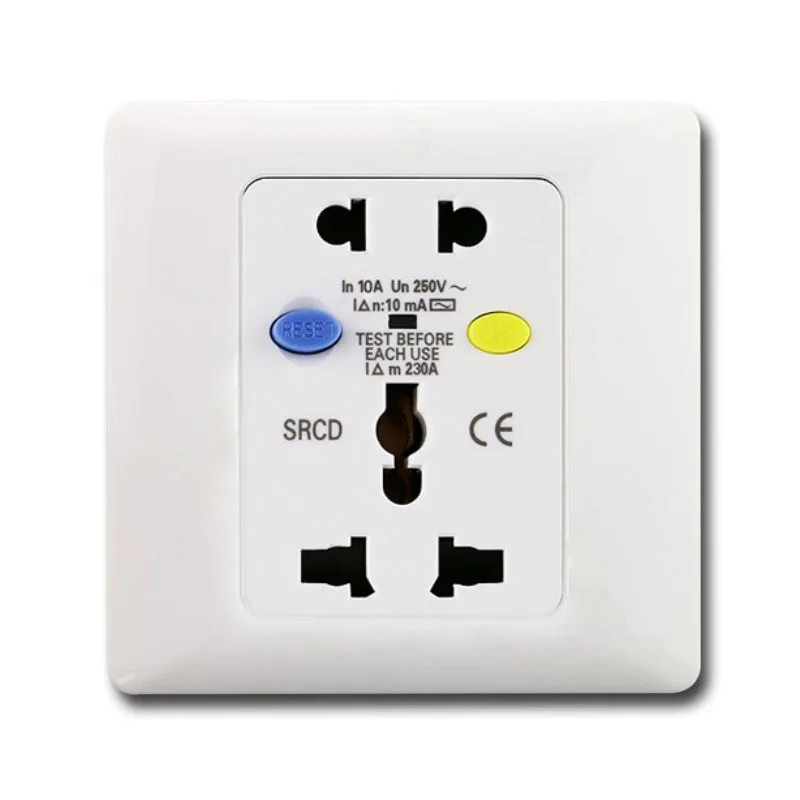 

EU UK US AU Universal Socket Earth Leakage Protection Safety Charger Adapter Socket For Water Heater Air Conditioner