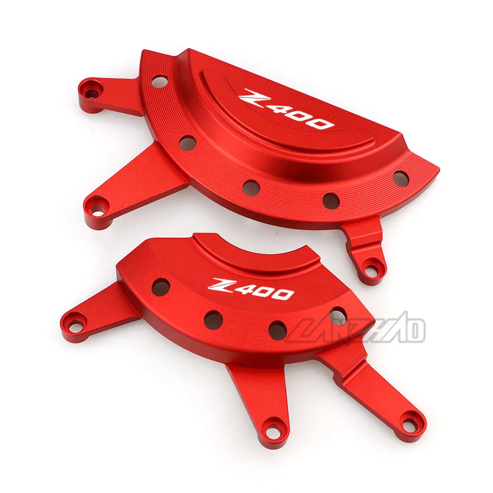 Red-Z400 CNC алюминиевый мотоциклетный защитный боковой Чехол для двигателя статора, защитный чехол, зеленый, черный, красный для Kawasaki Ninja 400 Z400 - Цвет: Red-Z400