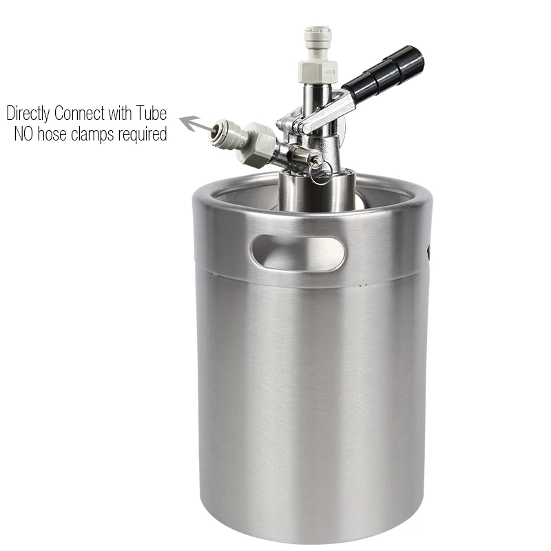Quick Push Fitting for Beer Hose Keg Coupler Adaptor 3/8" Push In Pneumatic Quick Joint Plastic Speedfit Connector for Beer Line