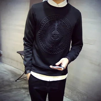 

New Male Solid Color T-shirts men fashion T-Shirt Cotton dropshipping T Shirt Full Sleeve tops tees Mandarin Collar Long Shirt