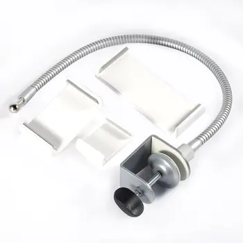 

White Portable Plastic & Steel Desktop Stand Smart Phone Tablet Holder Stand for Desk Bed Stand Tablet Clamp Stands LP7