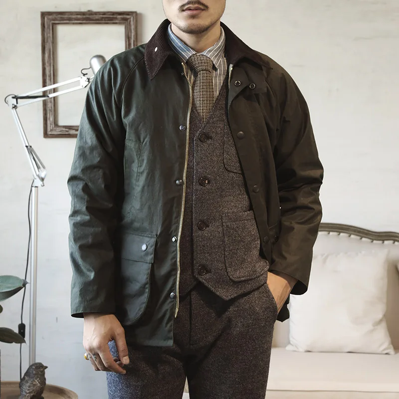 BBR-0002 Red Tornado Asian Size Genuine Super Quality Cotton Wax Water Proof Jacket 2