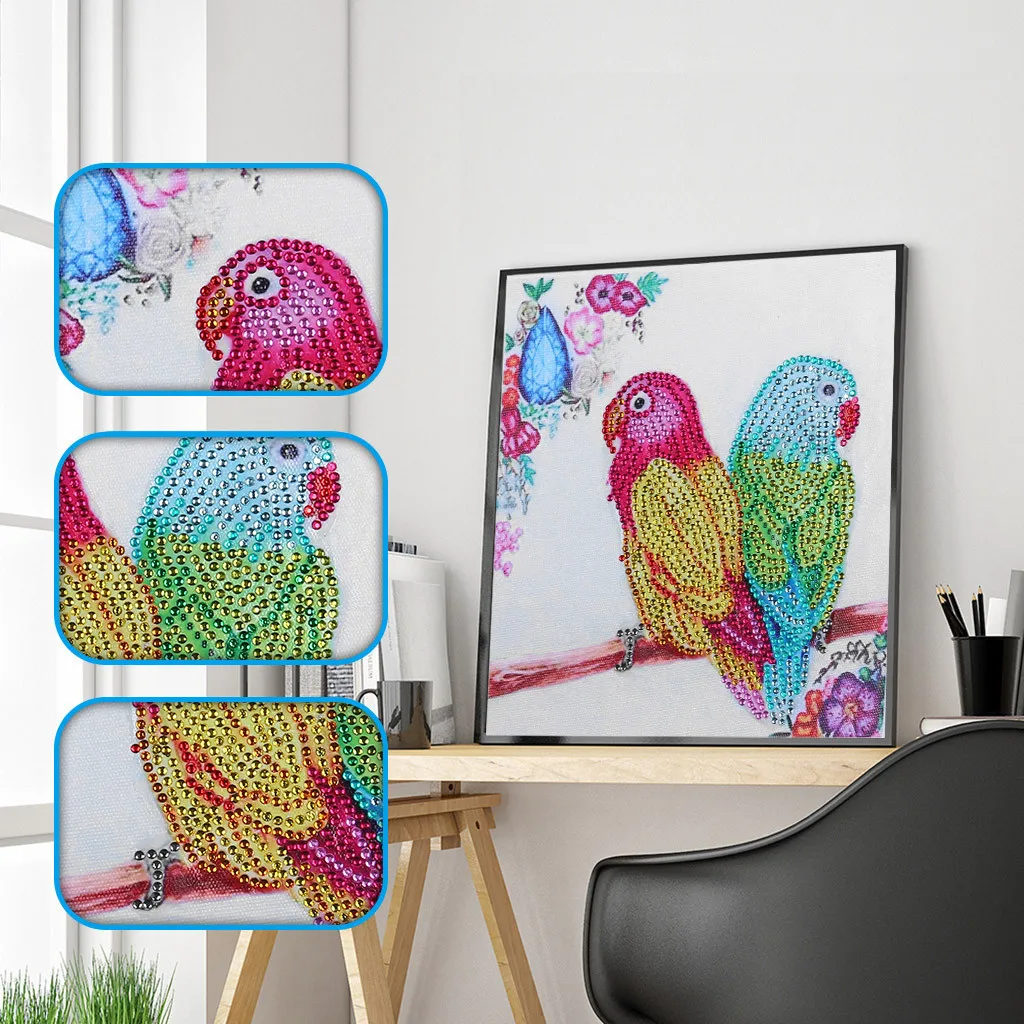

Special Shaped Little bird Diamond Painting DIY 5D Drill Stitch Kit Diamond Embroidery Art Needlework Mosaic Home Decoration