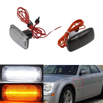 

LED Driving Lights White Amber LED Turn Signal Lights For Chrysler 200 2007-2017 300 2005-2006 sebring 2007-2017 town &country