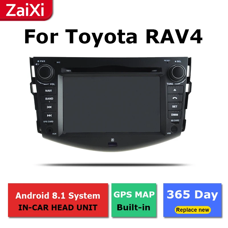 2 Din Android Радио bluetooth GPS навигация wifi стерео видео для Toyota RAV4 RAV 4 2006 ~ 2012